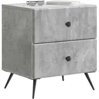 vidaXL Nachtkastje 2 pcs Betongrijs 43 x 34,5 x 47,5 cm Bewerkt hout