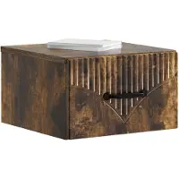 vidaXL Muurbevestigde Nachttafel Gerookt eiken 34,5 x 33 x 20 cm