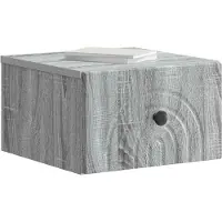 vidaXL Muurbevestigde Nachttafel 2 st Grijs sonoma 33 x 34,5 x 20 cm