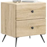 vidaXL Nachtkastje 2 pcs Sonoma Eiken 43 x 34,5 x 47,5 cm Bewerkt hout