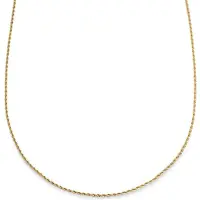 Lucleon Essentials | 2 mm Goudkleurige Ketting met Gedraaide Schakels