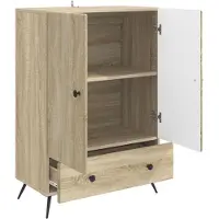vidaXL Dressoir Sonoma Eiken 66 x 34,5 x 95 cm Bewerkt hout