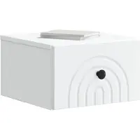 vidaXL Muurbevestigde Nachttafel met lade 2 pcs Wit 33 x 34,5 x 20 cm