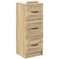 vidaXL Ladekast Sonoma Eiken 33 x 34,5 x 87 cm Bewerkt hout