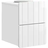 vidaXL Muurbevestigde Nachttafel 2 st Hoogglans Wit 33 x 34,5 x 43 cm