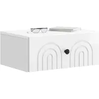 vidaXL Muurbevestigde Nachttafel 2 pcs Hoogglans Wit 49 x 34,5 x 20 cm