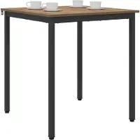 vidaXL Eettafel, 70 x 70 x 75 cm, houtvezel, Artisan-eikenhout