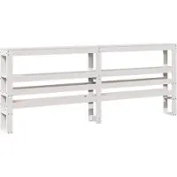 vidaXL Hoofdbord met schappen 90 cm massief grenenhout