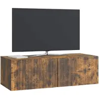 vidaXL Wandmontage TV-kast 98 x 41 x 30 cm Gerookt eiken Bewerkt hout