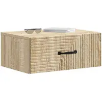 vidaXL Muurbevestigde Nachttafel 2 pcs Sonoma Eiken 49 x 34,5 x 20 cm