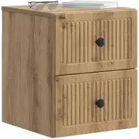 vidaXL Muurbevestigde Nachttafel Artisanaal eiken 33 x 34,5 x 40 cm