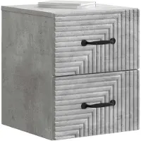 vidaXL Muurbevestigde Nachttafel met lade Betongrijs 34,5 x 33 x 40 cm