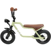Bandits & Angels Loopfiets Fatbike Groen vanaf 2 Jaar voor Jongens en Meisjes - Unieke Loopfiets - Metaal - Groene Loop Fiets - Met Werkende Koplamp