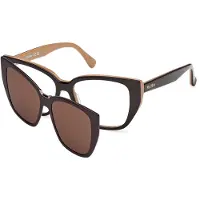 Max Mara Maxmara MM5212 53/15/140 Donkerbruin/monokleur Front acetaat DAMES MM5212