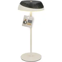 Briloner Alusta - Tafellamp oplaadbaar - dimbaar met touchfunctie - German Design Award Winner 2026 - IP44 spatwaterdicht - warmwit licht - Ø14 x 32 cm - antraciet metallic grijs
