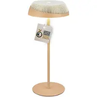 Briloner Alusta - Tafellamp oplaadbaar - dimbaar met touchfunctie - German Design Award Winner 2026 - IP44 spatwaterdicht - warmwit licht - Ø14 x 32 cm - beige oudwit