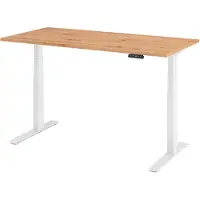 Hammerbacher VXDKB Elektrisch hoogteverstelbaar Zit-sta-bureau Eiken C-Voet 1.600 (B) x 800 (D) x 1.290 (H) mm Spaanplaat, Staal