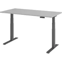 Hjh OFFICE PRO XDKB 16 G - Grijs 160 x 80 Tafelhoogte I Elektrisch in hoogte verstelbaar