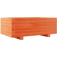 vidaXL Plantenbak 70x40x26,5 cm massief grenenhout wasbruin