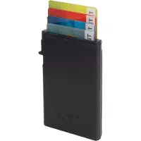 Tony Perotti Furbo Leren RFID Pasjeshouder Slim met buitenvak - Blauw