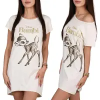 Sarcia.eu DISNEY Bambi Damesnachtjapon, damespyjama 100% katoen, nachthemd, voor de zomer