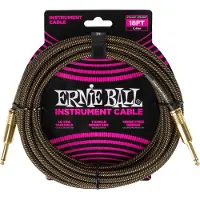 Ernie Ball Braided Instrument Cable Straight/Straight 5,5 m Recht - Recht Instrumentkabel