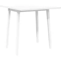 vidaXL Eettafel massief hout wit rubber