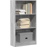vidaXL Boekenkast 60x24x109 cm bewerkt hout grijs sonoma eikenkleurig
