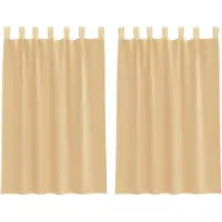 vidaXL Gordijnen met lussen 2 st zand 140x175 cm zand