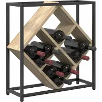 vidaXL Wijnrek 16 flessen Bewerkt hout Sonoma Eik