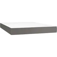 vidaXL Pocketveringmatras medium 140x200x20 cm kunstleer grijs