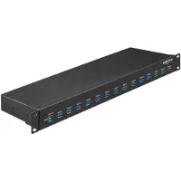 DeLOCK 64039 64039 USB-hub 13 poorten USB-A, DC-aansluiting 3,5 mm USB 3.2 Gen1 5 GBit/s Zwart