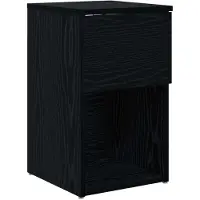 vidaXL Bedkast Zwart eiken 29 x 31,5 x 49 cm Bewerkt hout