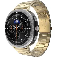 Cazy Horlogebandje geschikt voor Samsung Galaxy Watch Bandje (PrimeSteel) - Smartwatchbandjes (+Horloge inkortset) - Universeel geschikt bandje voor Samsung Galaxy Watch 8 / Watch 8 Classic - Goud