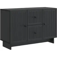 vidaXL Dressoir met lade Zwart 89 x 34,5 x 60 cm Bewerkt hout
