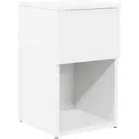 vidaXL Bedkast Wit 29 x 31,5 x 49 cm Bewerkt hout