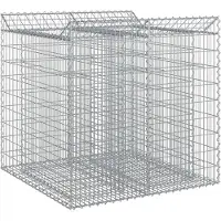 vidaXL Gabion verhoogd bed 2 st 100 x 100 x 100 cm zilver