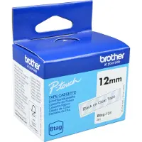 Brother Btag-131 - Zwart Op Doorschijnend - Rol (1,2 Cm X 4 M) 1 Cassette(s) Hangdoos - Etikettape