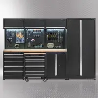 Datona Werkplaatsinrichting PREMIUM met eiken werkblad 300 cm breed