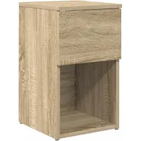 vidaXL Bedkast Sonoma Eiken 29 x 31,5 x 49 cm Bewerkt hout