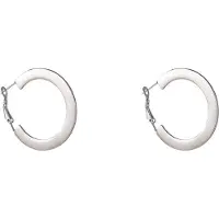 Go Dutch Label Oorringen Flat Hoop - 40mm Zilverkleurig