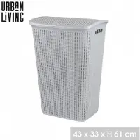 Urban Living WASMAND MET DEKSEL "PASHA" 43x33xH61CM NOMAD GREY