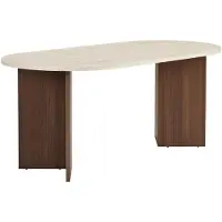 CALICOSY - Eettafel met afgeronde randen L180 cm - SABLE