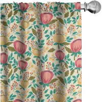 Abakuhaus – Bloemen Voorhangen, 2-delig, 75×175 cm