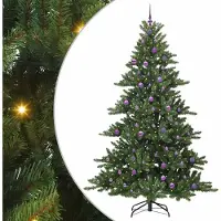 Syfax Kunstmatige Inklapbare Kerstboom Groen 240 cm PVC en staal