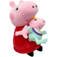 Bandai Peppa Pig With Baby Knuffelbeer