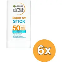 Garnier 6x Ambre Solaire Sensitive Expert Gezicht Hydraterende Stickspf50+ (6 x 18 gr)