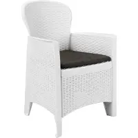 vidaXL 9-delige Tuinset rattan-look kunststof wit