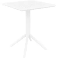 CLP Sky klaptafel - Inklapbare tafel - Rond of vierkant - Tuintafel - Voor binnen en buiten - UV-bestendig - Weerbestendig wit vierkant