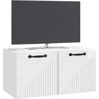 vidaXL Wandmontage TV-kast Hoogglans Wit 59,5 x 31 x 30 cm
